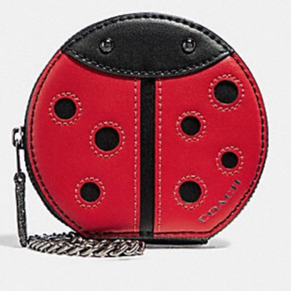 coach ladybug coin purse